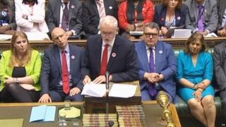 Jeremy Corbyn speaking in Parliament