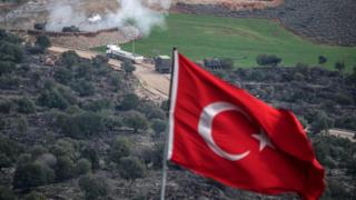 Turkey shells YPG positions near Hassa on the Syria border on 21 January 2018