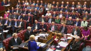 Peers in the House of Lords during a debate on the EU Withdrawal Bill