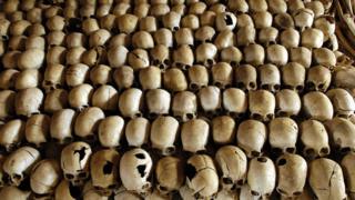 Image of skulls in Rwanda