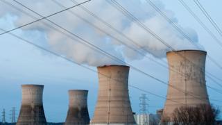 Cooling towers at Three Mile Island