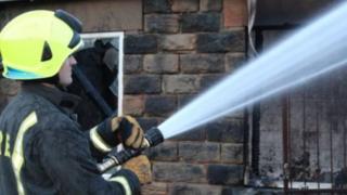 Fire at farm
