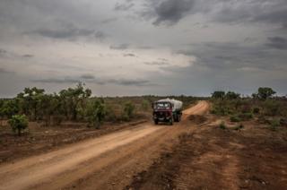 A fleet of around 30 tankers ferries the clean water to distribution points in the camp