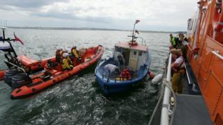 Fishing boat rescue off Sunderland