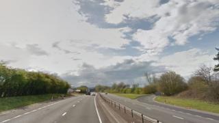 The A40 near Raglan Services