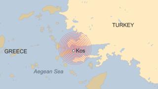 Location of earthquake