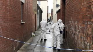 The boy was discovered in an alleyway between Castlereagh Parade and Glenvarlock Street
