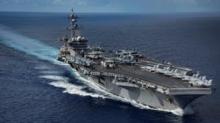US Navy aircraft carrier USS Carl Vinson