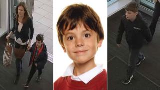 Samantha Baldwin with Dylan, a portrait of Dylan, and Louis