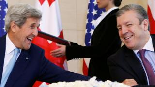 Джон Керри и Георгий Квирикашвили