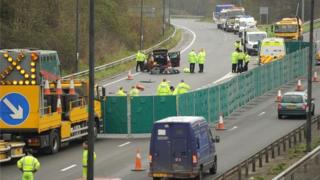 M4 crash scene