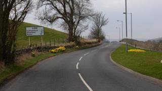 Scene of biker crash