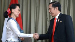 Aung San Suu Kyi dan Presiden Joko Widodo