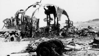 wreckage of the 1977 Tenerife airport crash