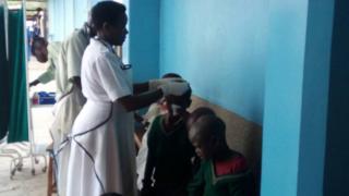 Victims being treated