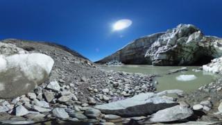 Melting glacier in Austria