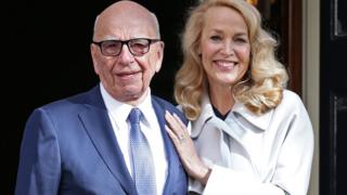 Rupert Murdoch and Jerry Hall