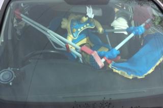 High chair in car