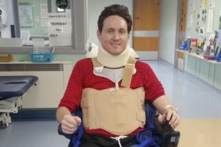 Chris Toon in his wheelchair