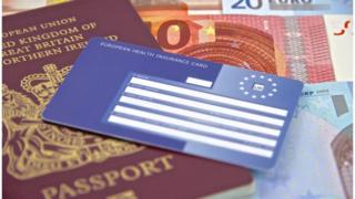 EHIC, British passport and euros