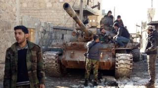 Syrian government forces in northern Aleppo province (2 February 2016)