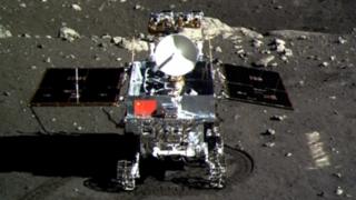 Jade Rabbit (Yutu) moon rover taken by the Chang"e-3 probe lander