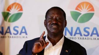 Raila Odinga basın toplantısında