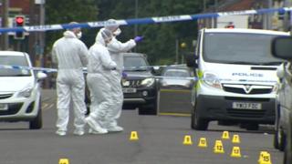 Police at the scene