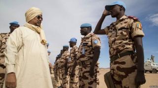 Chadian peacekeepers in Mali