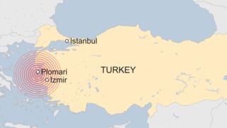 Map showing where earthquake struck