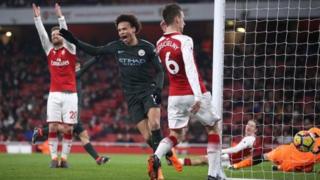 Sane ya daga ragar Arsenal