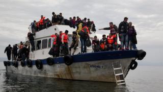 Migrants arriving in Lesbos, Oct 15