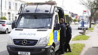 Police at the scene