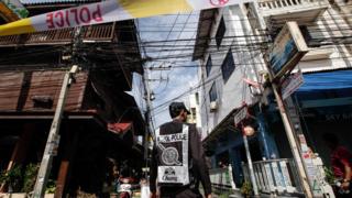 Thai police officer at site of explosion in Hua Hin