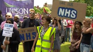 Protest march in Colchester