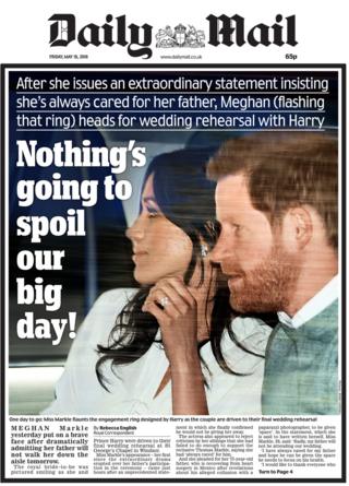 Daily Mail front page