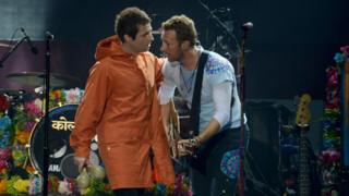 Liam Gallagher and Chris Martin
