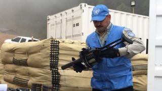 Capitán Jorge Vélez, miembro de las Fuerzas Armadas de Argentina y de la misión de Observadores de la ONU.