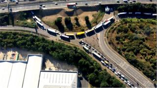 The view over the M25 at Thurrock