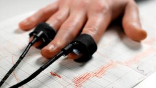 Stock photo of a lie detector test