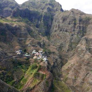 Cape Verde ina ardhi iliyo na milima na mabonde makubwa ambayo ni matokeo ya kulipuka kwa volkano miaka iliyopita