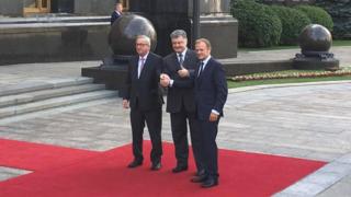 Порошенко, Юнкер, Туск