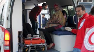 Civilians evacuated from Foua on 21 April 2016