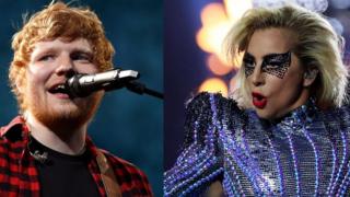 Ed Sheeran and Lady Gaga