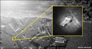 Radar image of possible insurgent vehicle