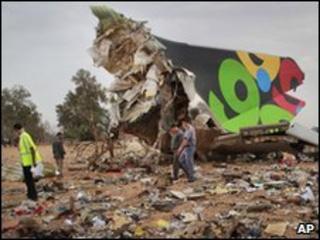 Wreckage of the Afriqiyah plane