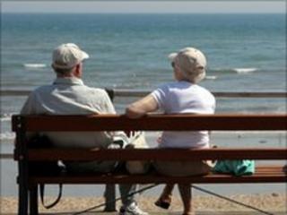 pensioners on a bench