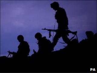Royal Marines on patrol in Afghanistan in 2009