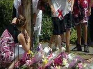 Tributes left for victim