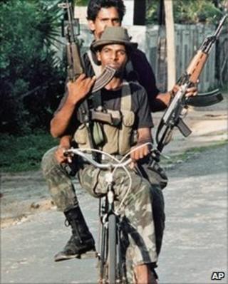 File photo of Tamil Tiger rebels